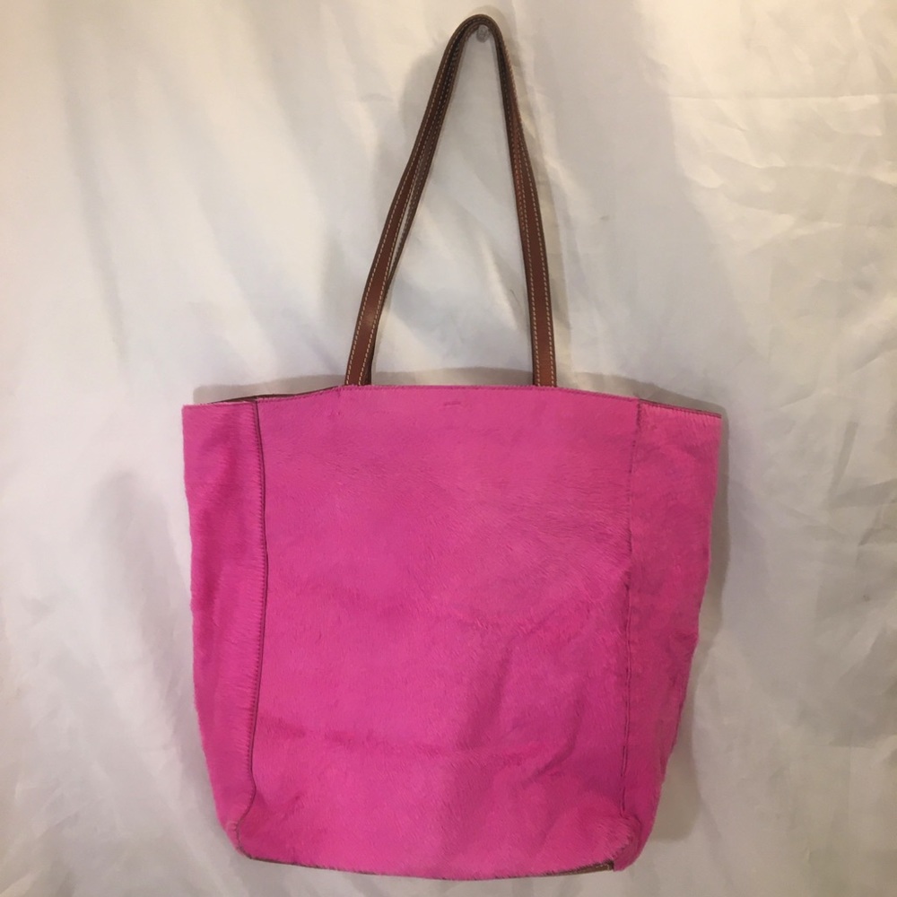 Lambertson Truex Hot Pink Pony Hair Tote
